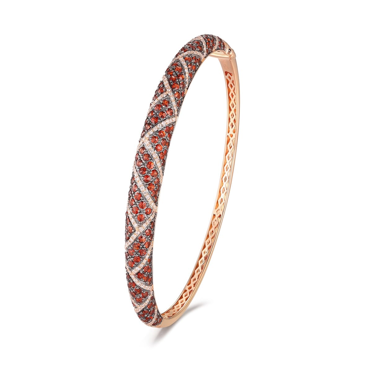 Garnet diamond bracelet - 973 #2