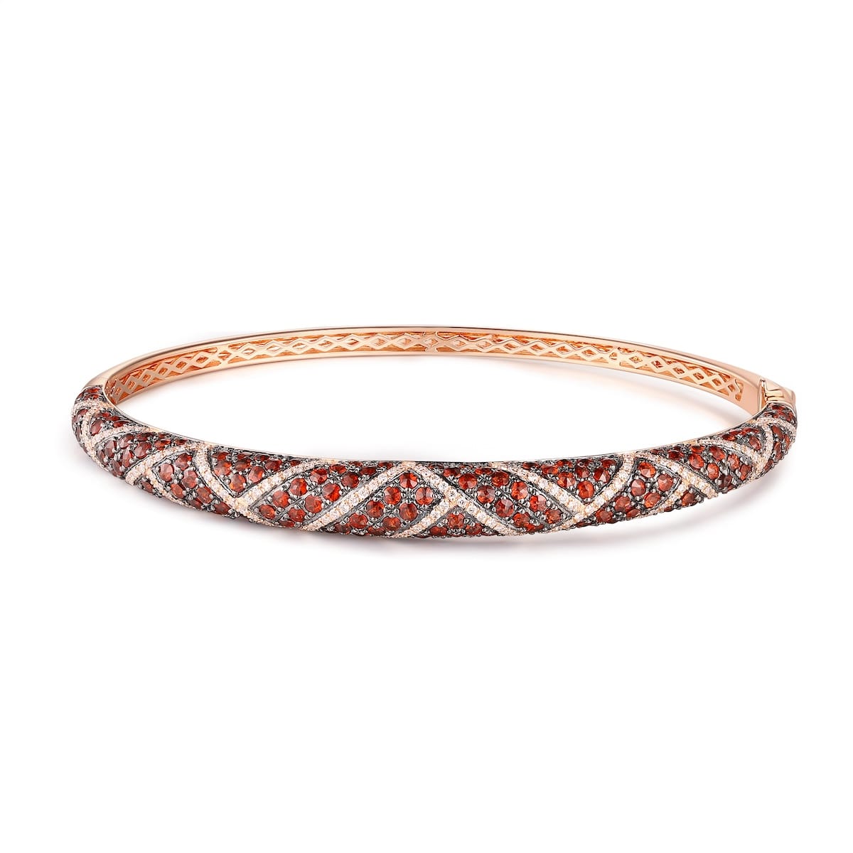 Garnet diamond bracelet - 973 #3