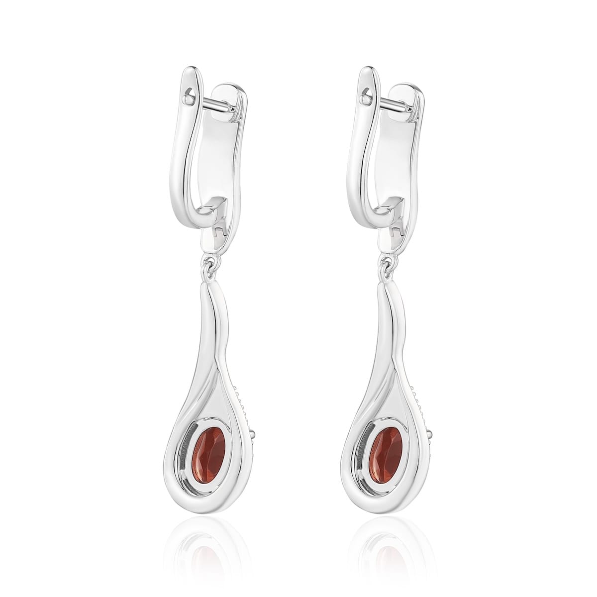 Garnet diamond earring with diamonds - 549 #4