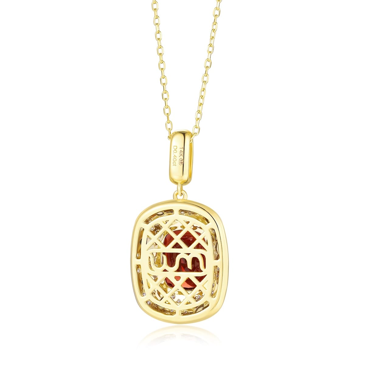 Šperky s granáty diamant přívěšek - 977 #3