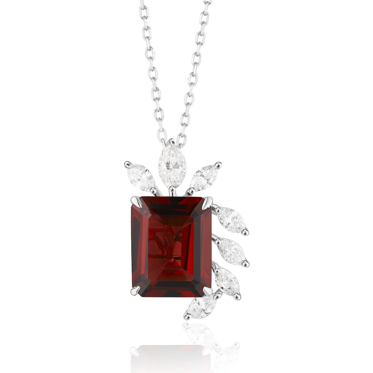 Šperky s granáty diamant přívěšek s diamanty - 562 #2