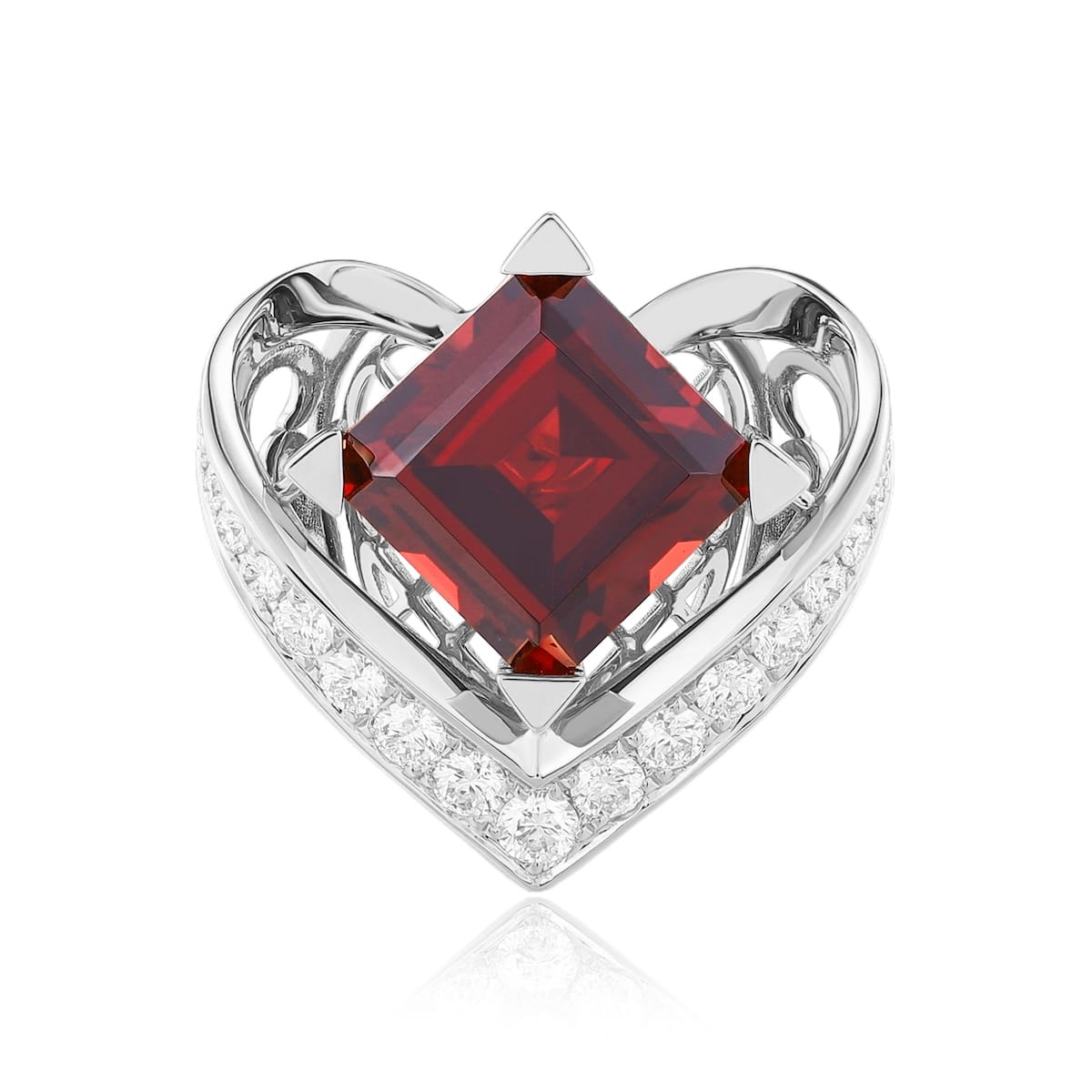Šperky s granáty diamant prsten - 960 #2