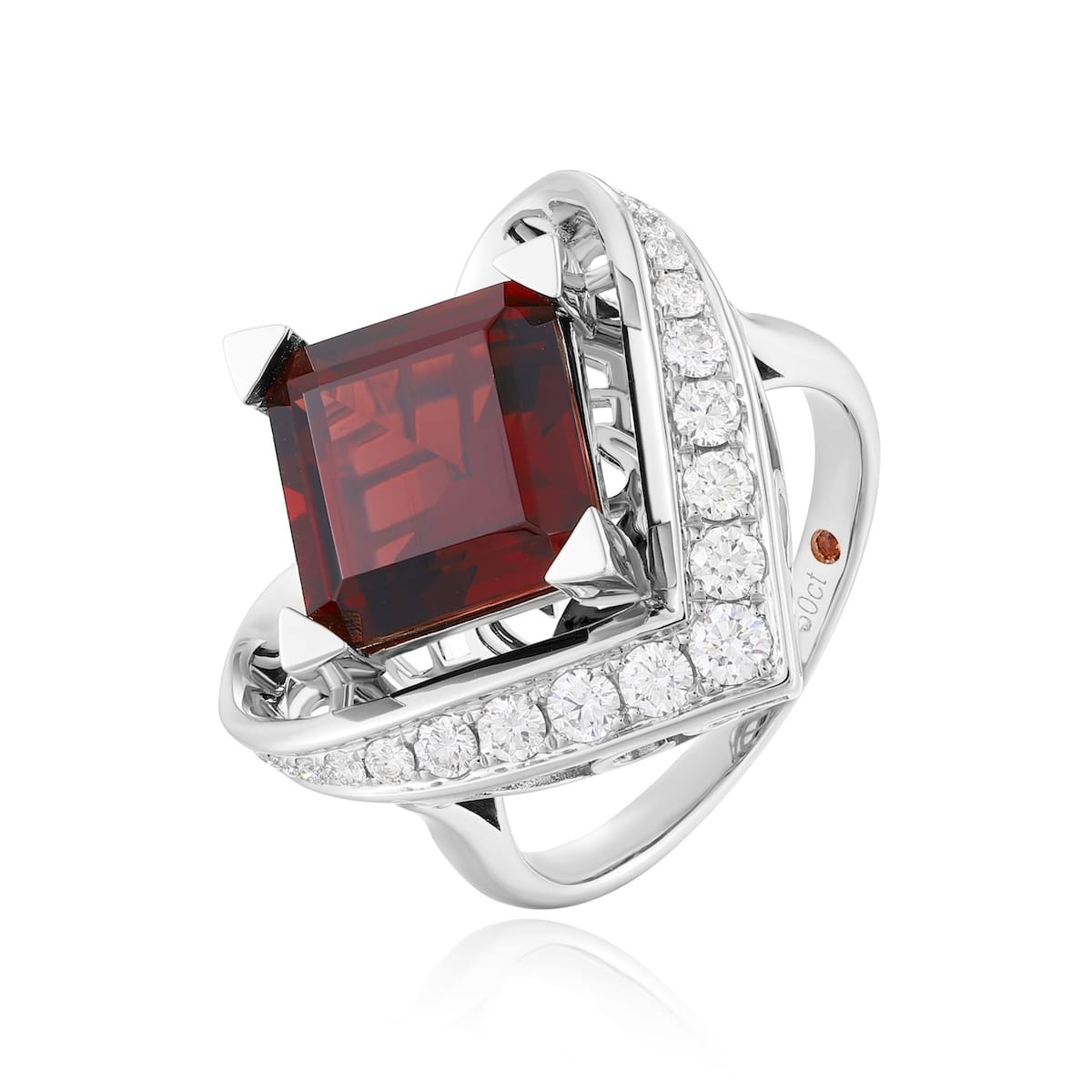 Šperky s granáty diamant prsten - 960 #3