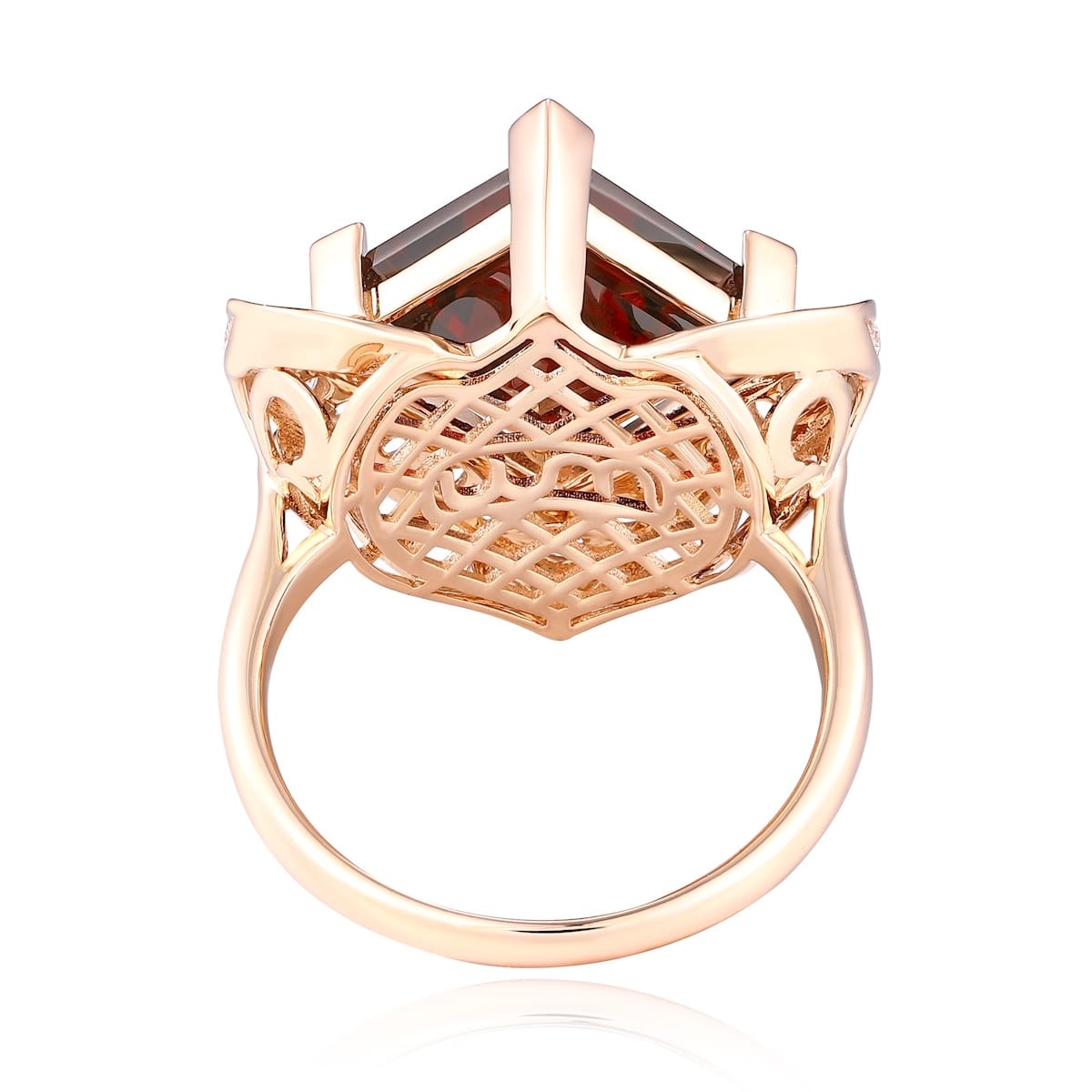 Šperky s granáty diamant prsten - 958 #4