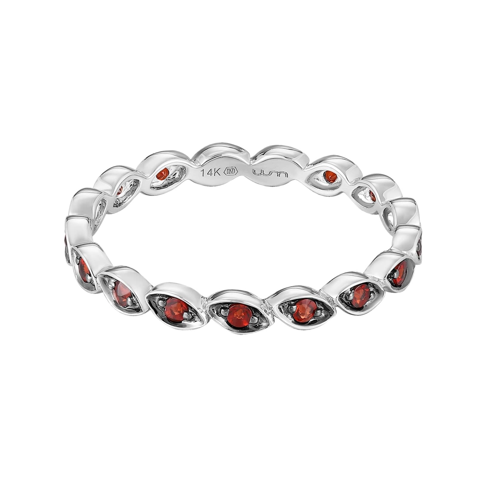 Garnet silver ring - 864 #2