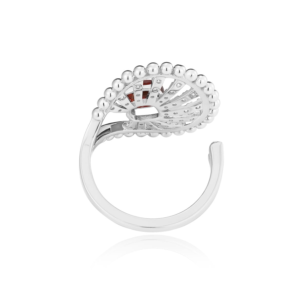 Garnet diamond ring - 776 #4