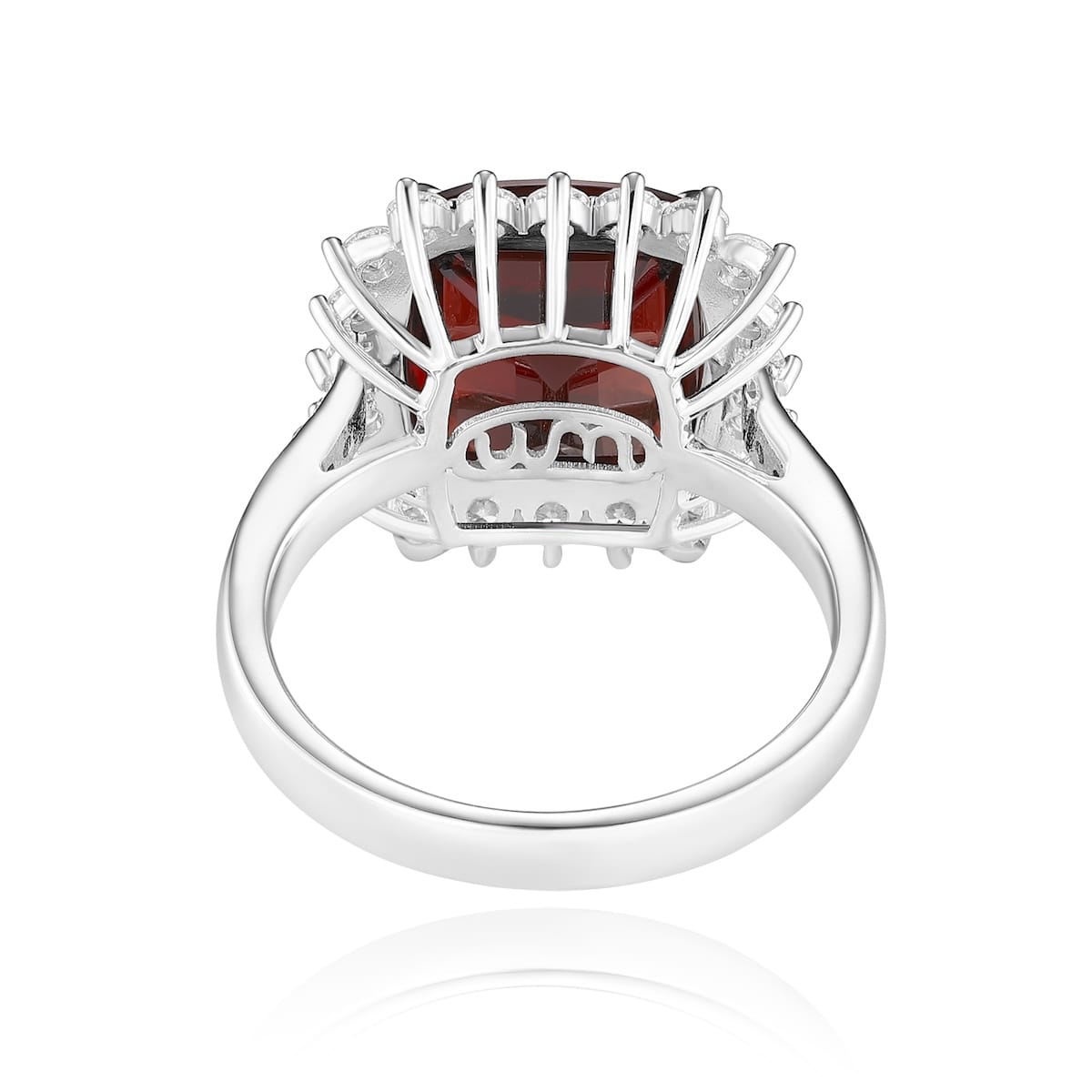 Garnet diamond ring - 968 #4