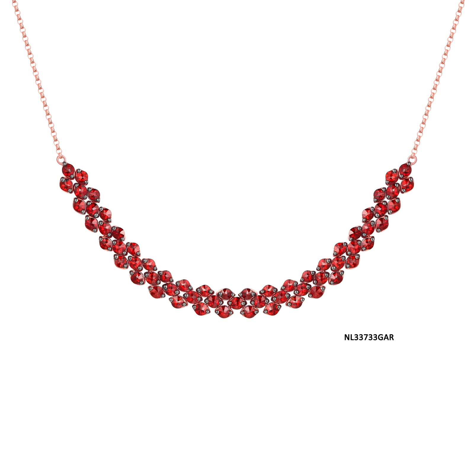 Garnet gold necklace - 995