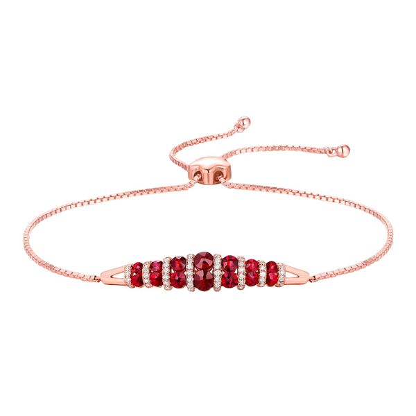 Garnet diamond bracelet - 157 #2