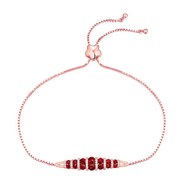 Garnet diamond bracelet - 157 #3