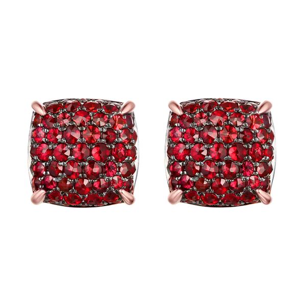 Šperky s granáty zlato náušnice - 180 #2