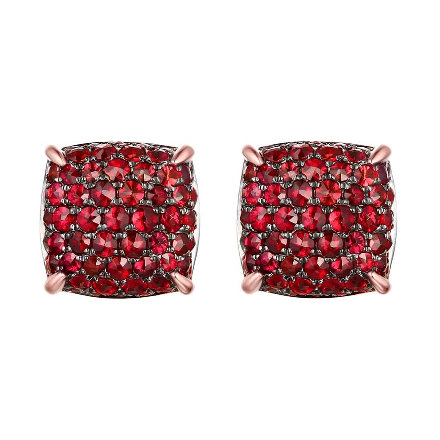 Šperky s granáty zlato náušnice - 180