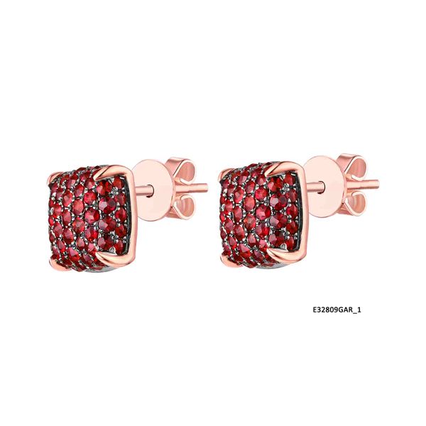 Šperky s granáty zlato náušnice - 180 #3