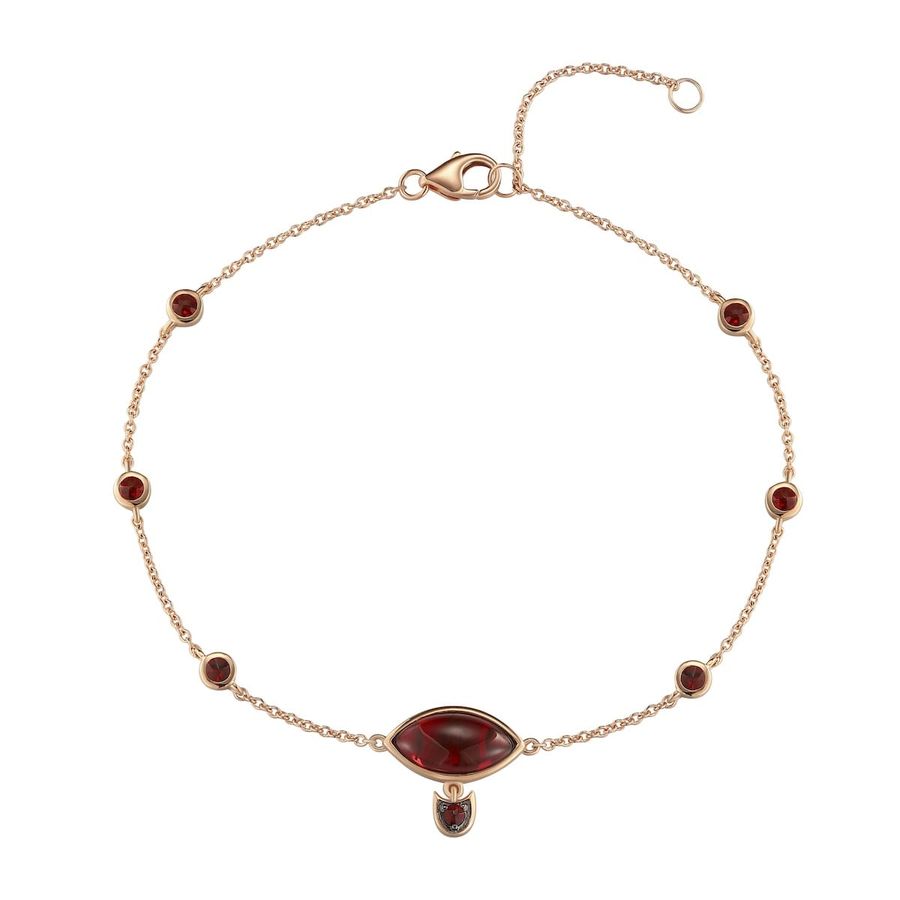 Garnet gold bracelet - 578