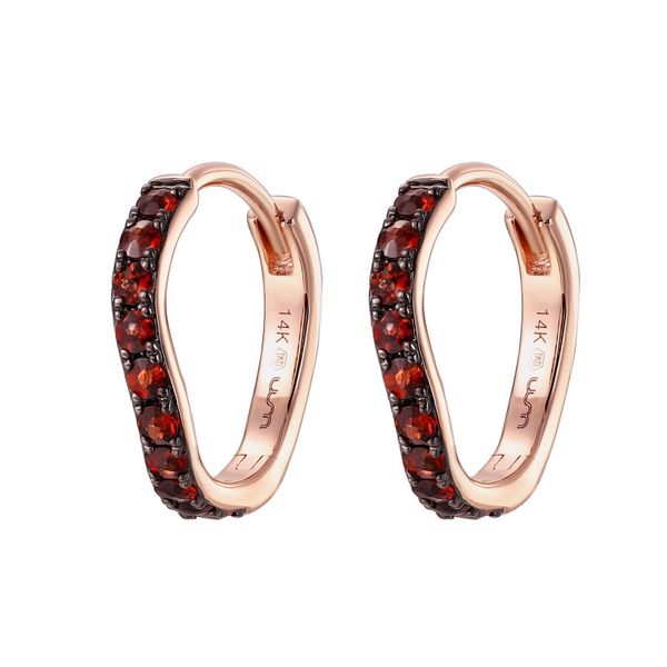 Šperky s granáty zlato náušnice - 361 #2