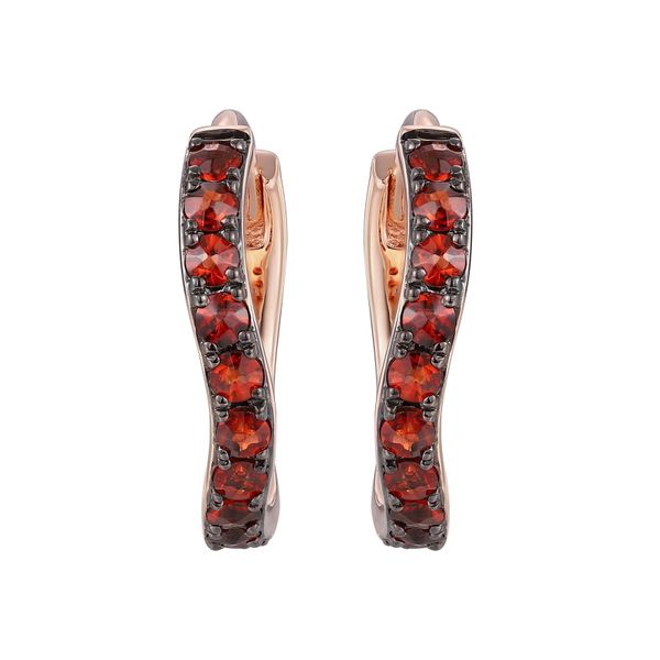 Šperky s granáty zlato náušnice - 361 #4