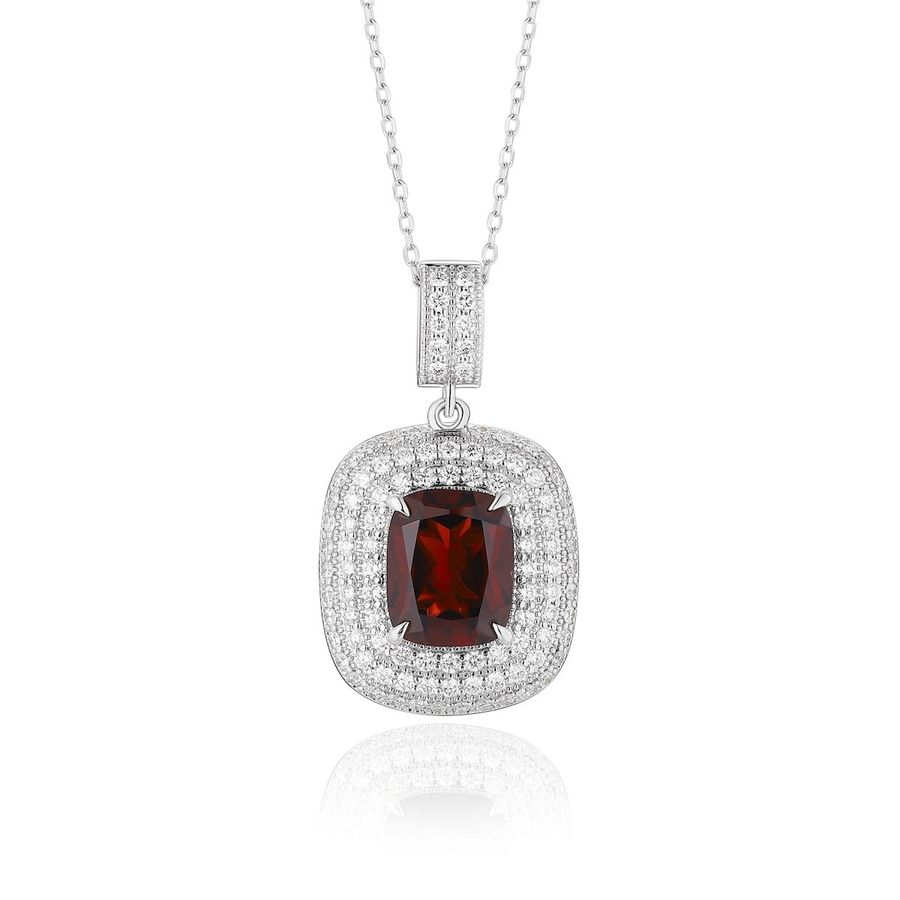 Garnet diamond pendant - 559