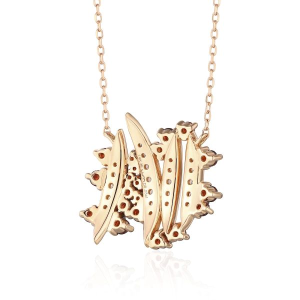 Šperky s granáty diamant náhrdelník - 552 #3