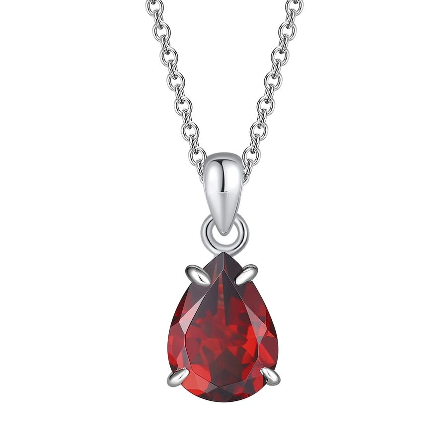 Garnet silver pendant - 415