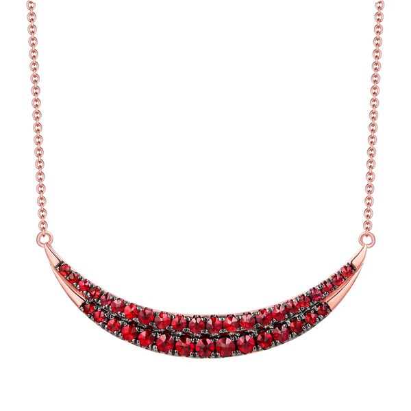 Garnet gold necklace - 997 #2