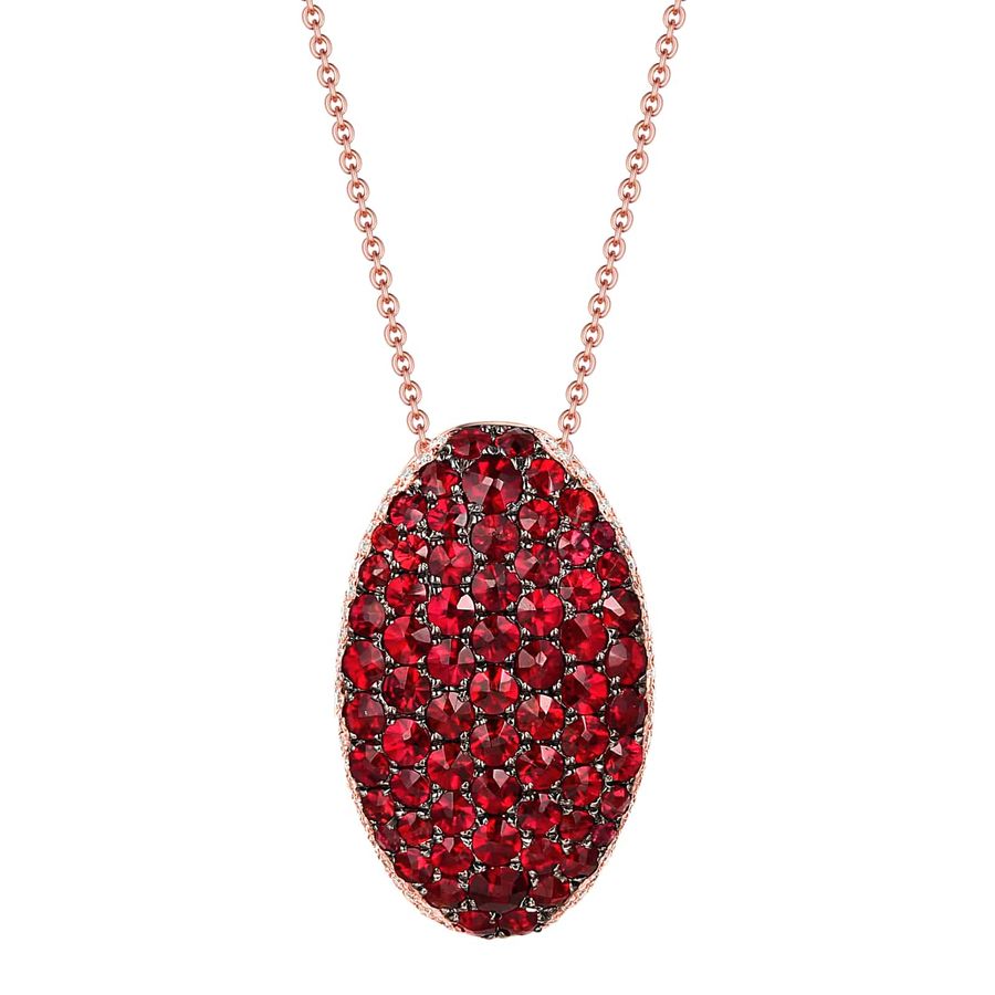 Garnet diamond pendant - 190
