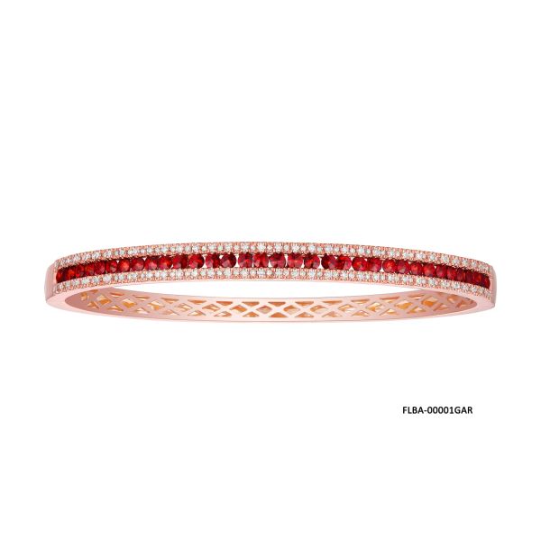 Šperky s granáty diamant náramek - 159 #5