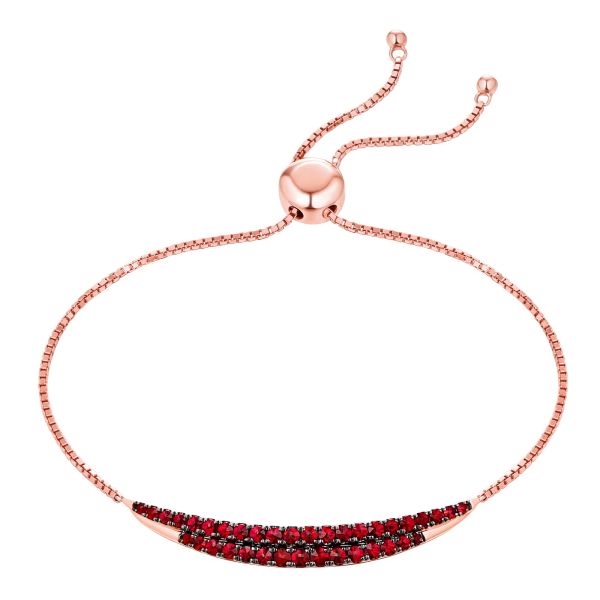 Garnet gold bracelet - 1002 #2