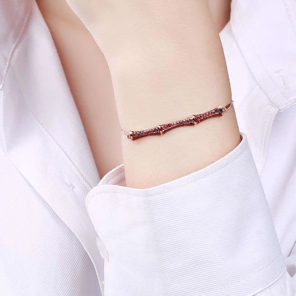 Garnet gold bracelet - 161 #5