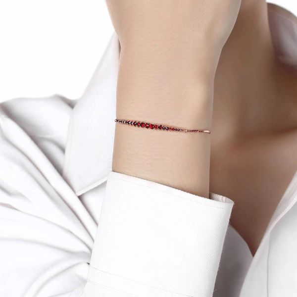 Garnet gold bracelet - 158 #5