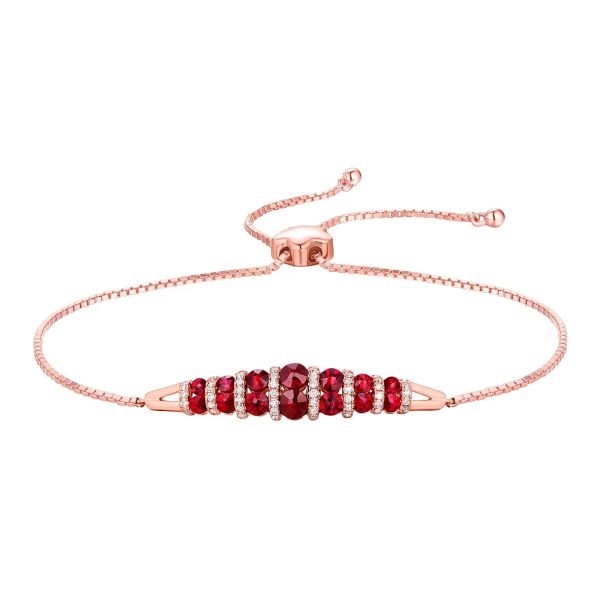 Šperky s granáty diamant náramek - 157 #2