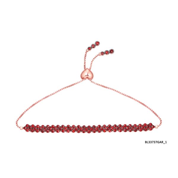 Garnet gold bracelet - 1001 #2