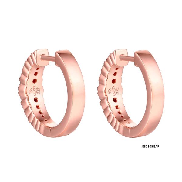 Šperky s granáty diamant náušnice - 165 #4