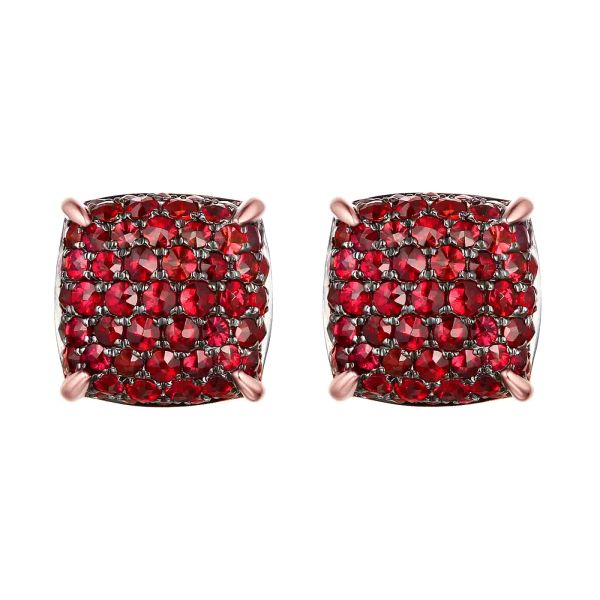 Šperky s granáty zlato náušnice - 180 #2