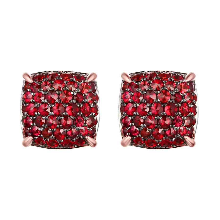 Šperky s granáty zlato náušnice - 180