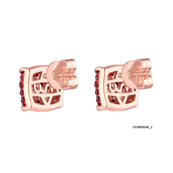 Šperky s granáty zlato náušnice - 180 #4