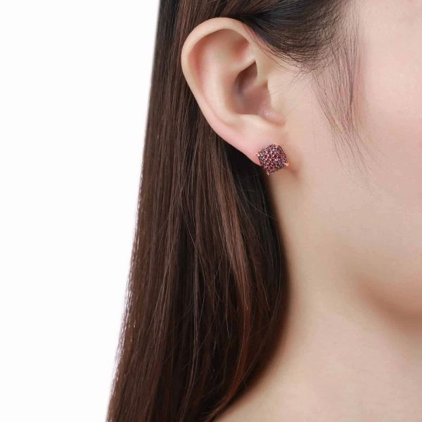 Šperky s granáty zlato náušnice - 180 #5