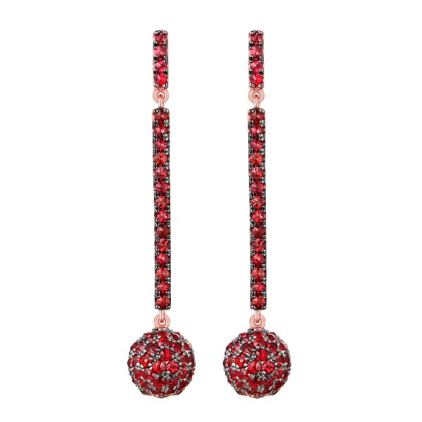 Šperky s granáty zlato náušnice - 163 #2