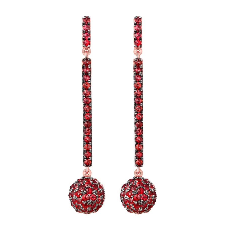 Šperky s granáty zlato náušnice - 163