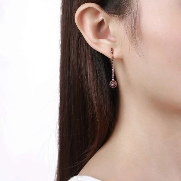 Šperky s granáty zlato náušnice - 163 #4