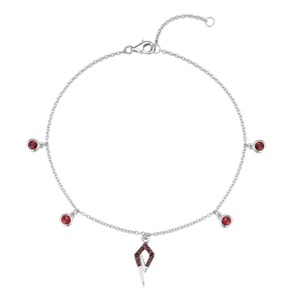 Šperky s granáty stříbro náramek - 394 #2