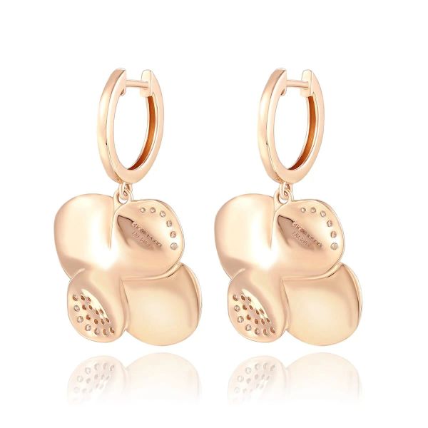 Šperky s granáty diamant náušnice - 542 #4