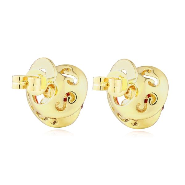 Šperky s granáty diamant náušnice - 971 #4