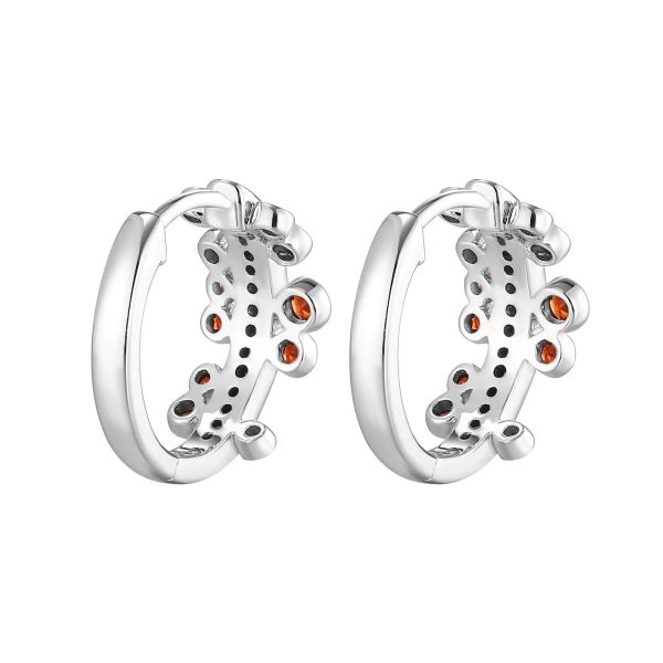 Šperky s granáty stříbro náušnice - 423 #4