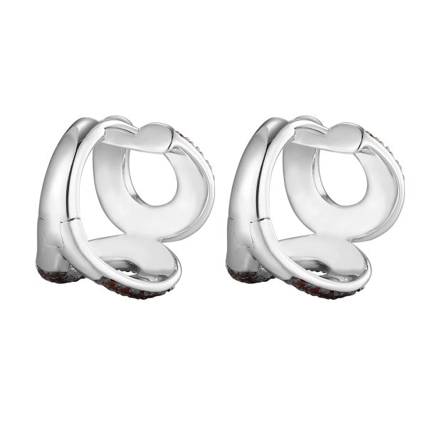 Šperky s granáty stříbro náušnice - 435 #3