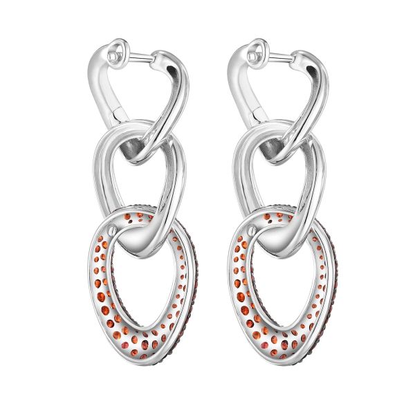 Šperky s granáty stříbro náušnice - 436 #3