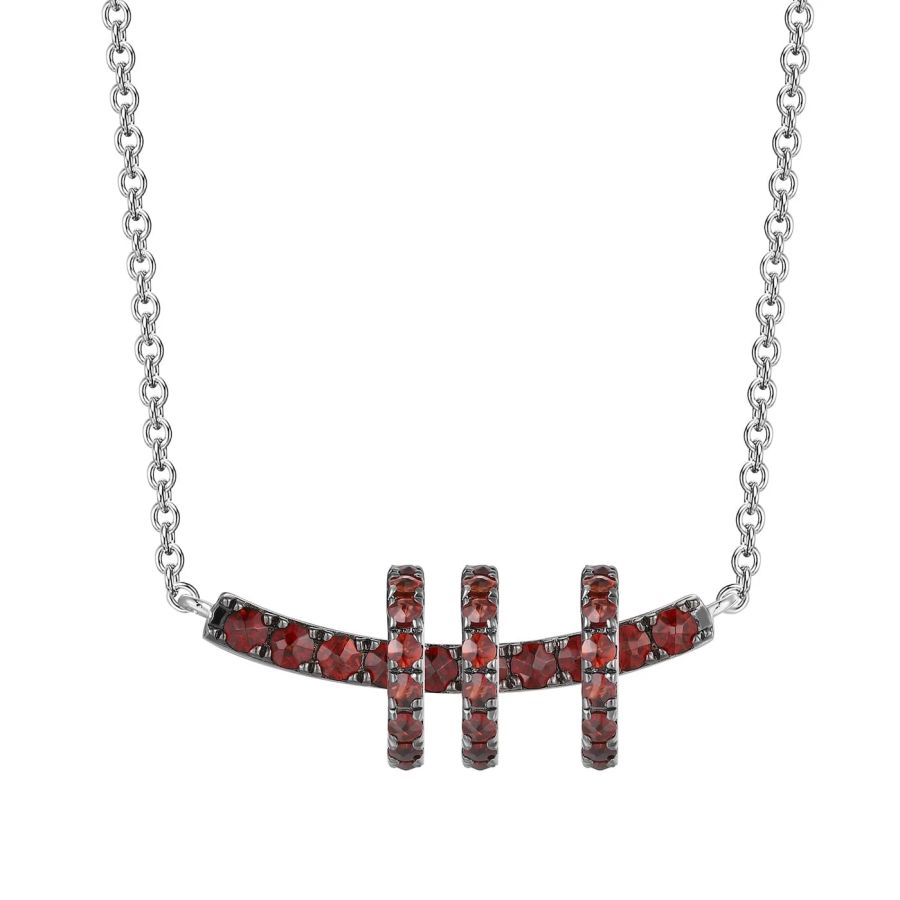 Šperky s granáty stříbro náhrdelník - 402