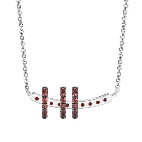 Šperky s granáty stříbro náhrdelník - 402 #3