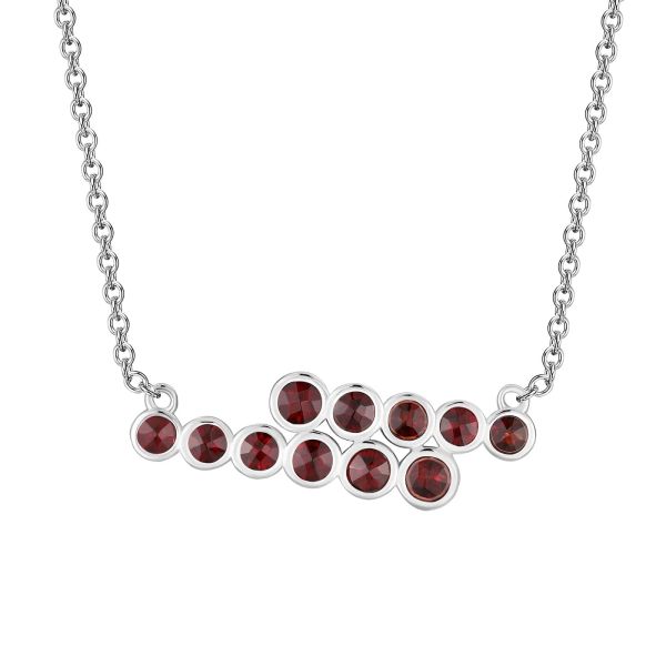 Šperky s granáty stříbro náhrdelník - 396 #2