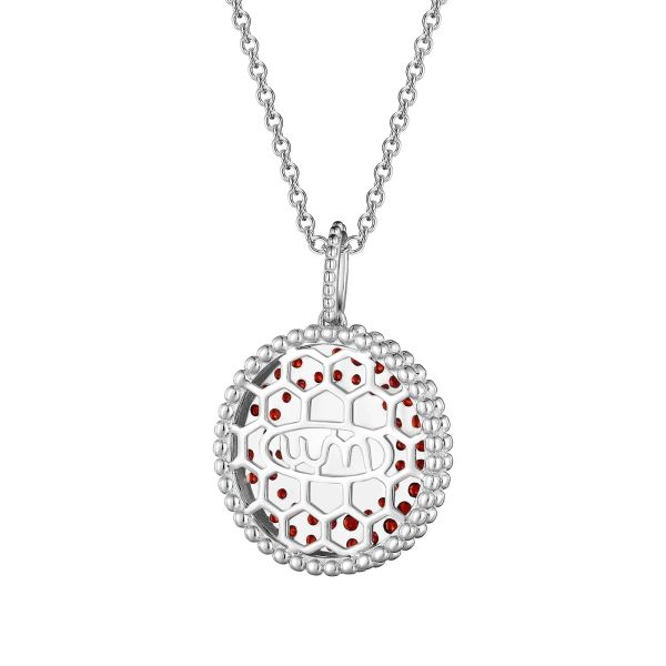 Garnet silver pendant - 427 #3