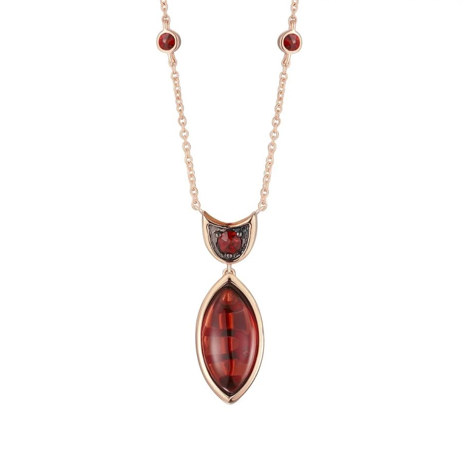 Garnet gold necklace - 584